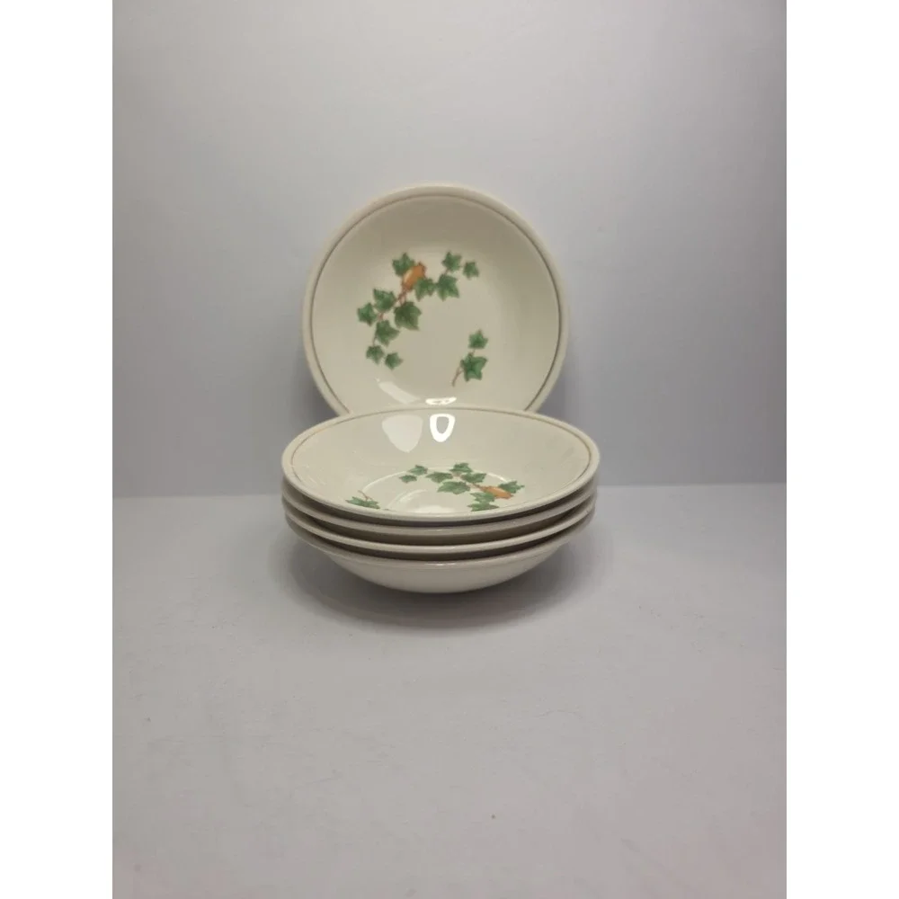 5 Paden‎ City Pottery Berry/Fruit/dessert Bowls  Ivy 5 1/4